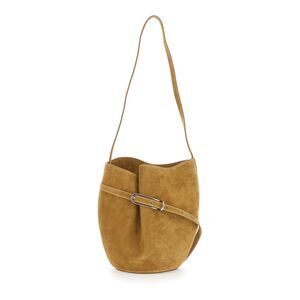 Liffner Women Brown Crossbody Bag With Adjustable Strap In Suede For Women